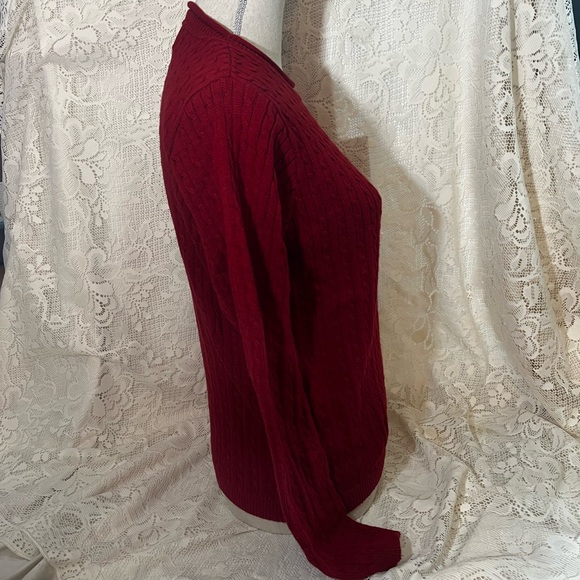 Red Cable Knit Sweater Knitty Gritty Knits - Picture 3 of 6